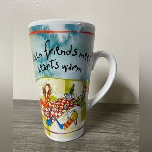 Colorful Ceramic Mug “when friends meet…”